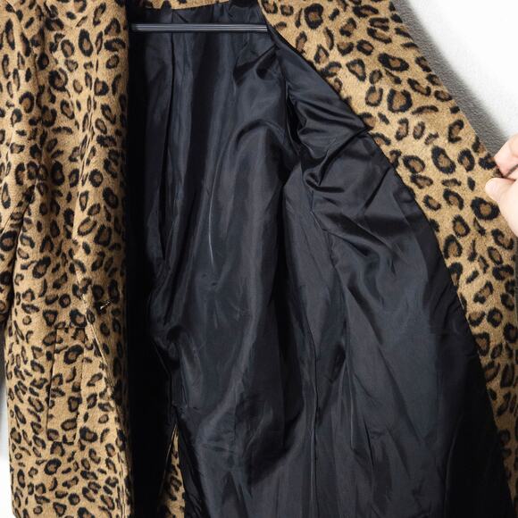 Ellison Women’s Leopard Print Coat Mobwife Statement Vintage Inspired Glam L - Picture 7 of 10